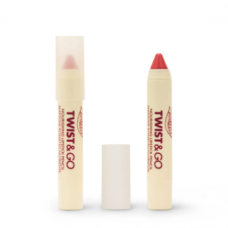 Odżywcza pomadka do ust puroBIO Twist&GO – kremowa, nawilżająca, delikatny kolor Twist&Go